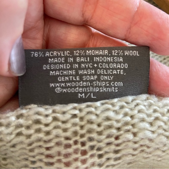 Wooden Ships M/L CHAMPAGNE PLEASE SWEATER - Picture 8 of 8